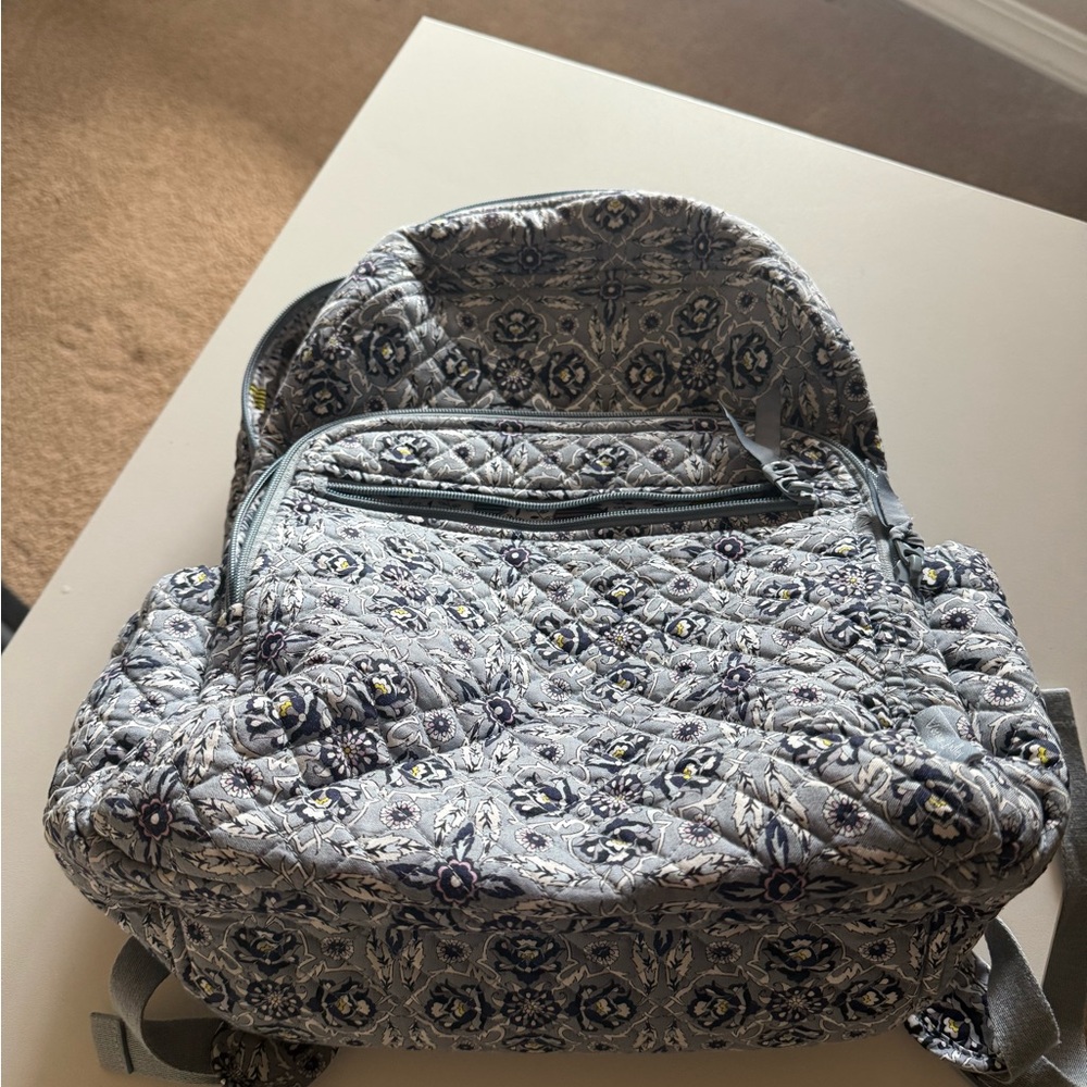 Stylish Gray Quilted Backpack - image 1